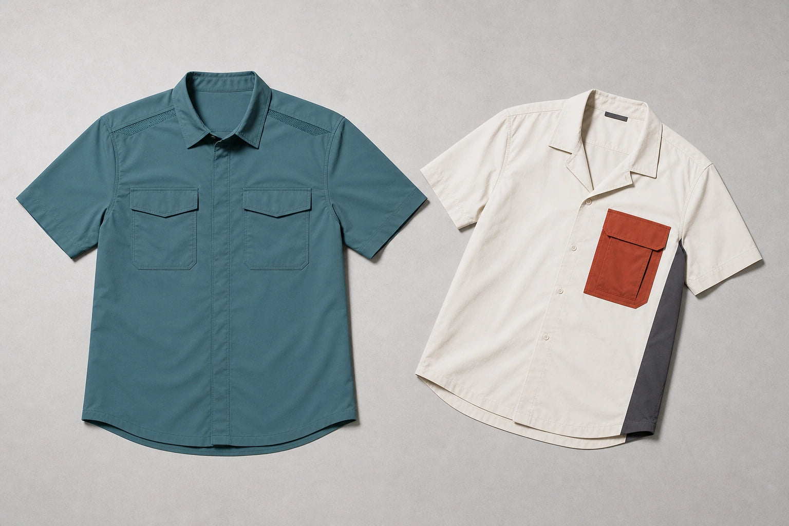 Unbranded custom paddock shirts for racing team apparel manufacturing