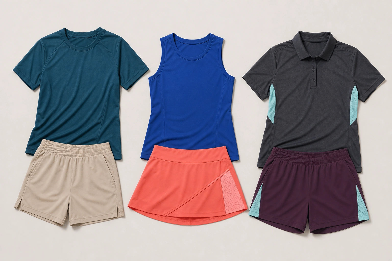 Unbranded custom padel apparel for racket sportswear manufacturing