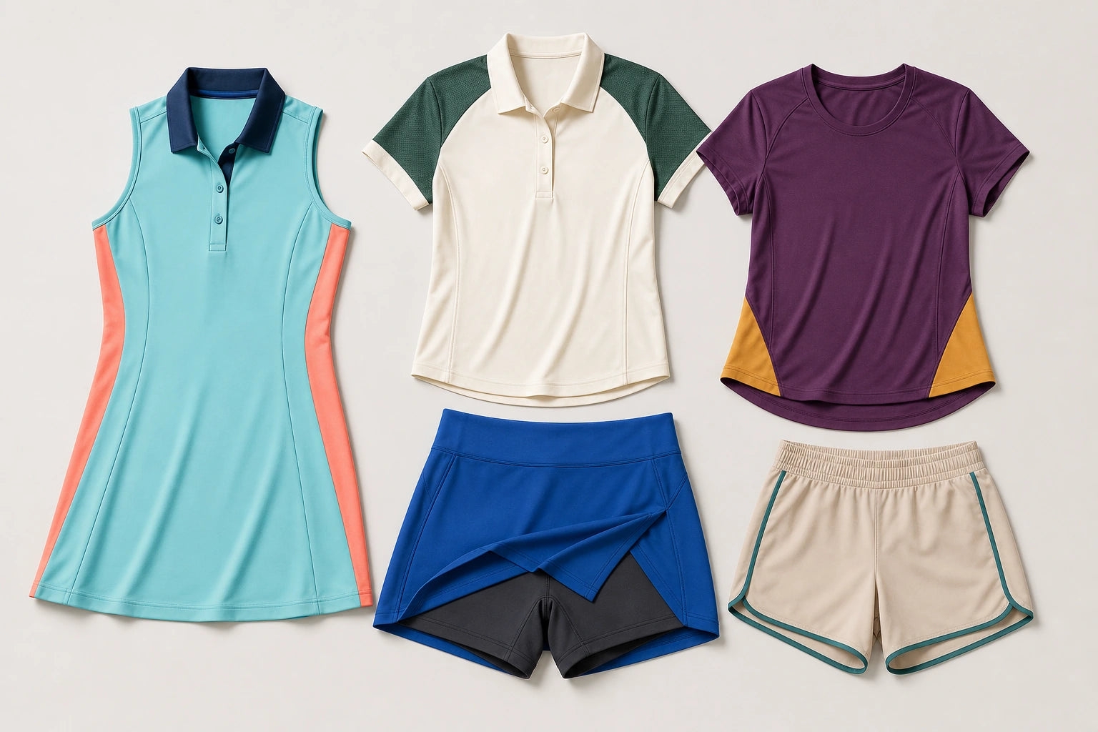 Unbranded custom pickleball apparel for racket sportswear manufacturing