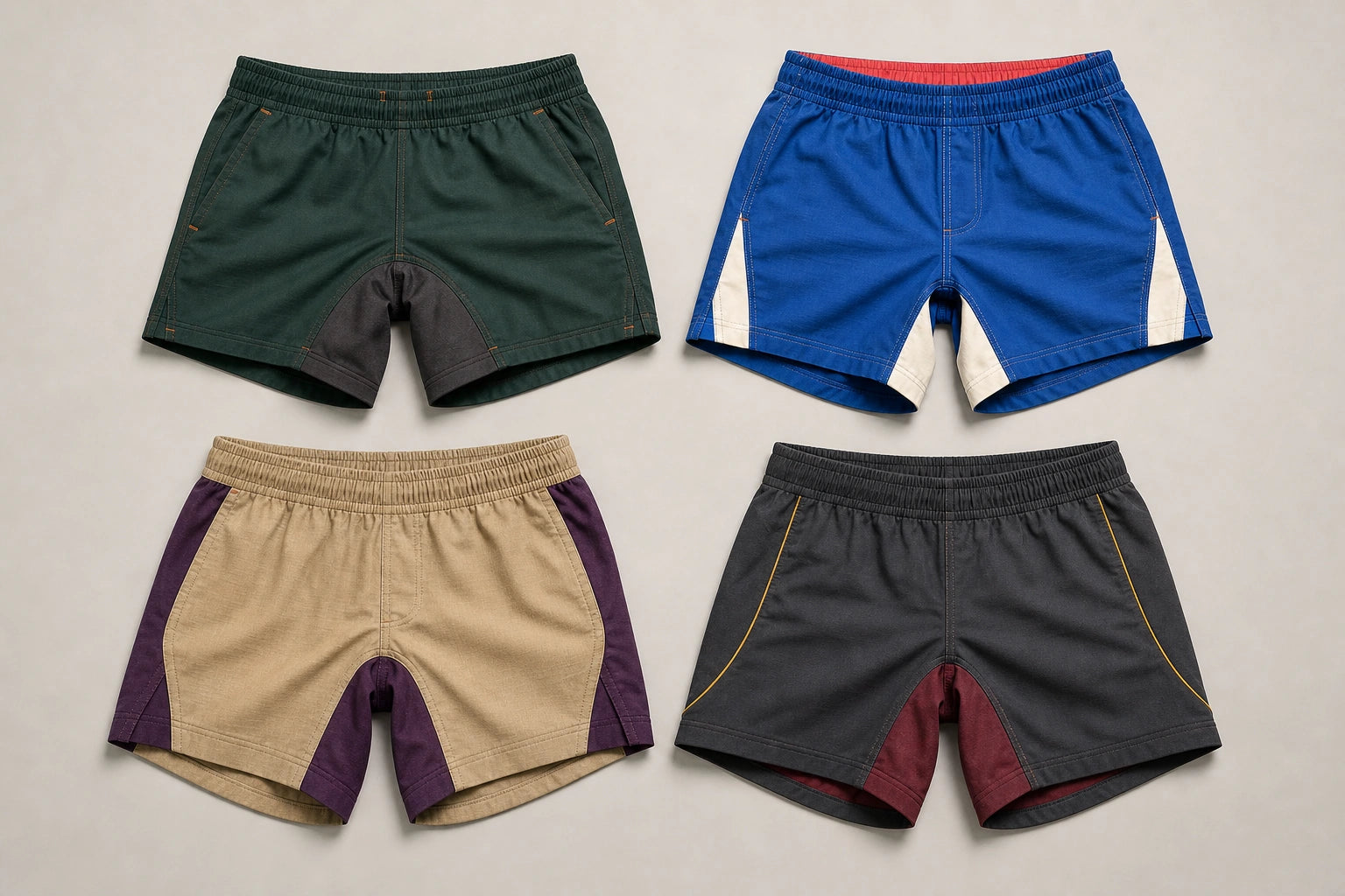 Unbranded custom rugby shorts for rugby kit manufacturing