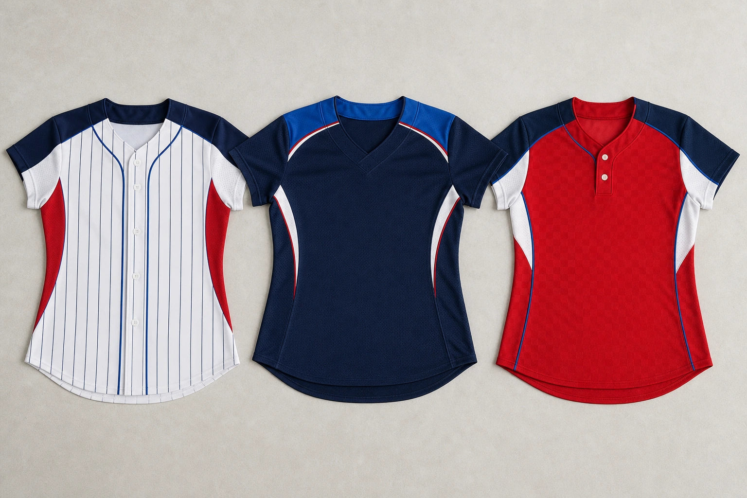 Unbranded custom softball jerseys for softball uniform manufacturing