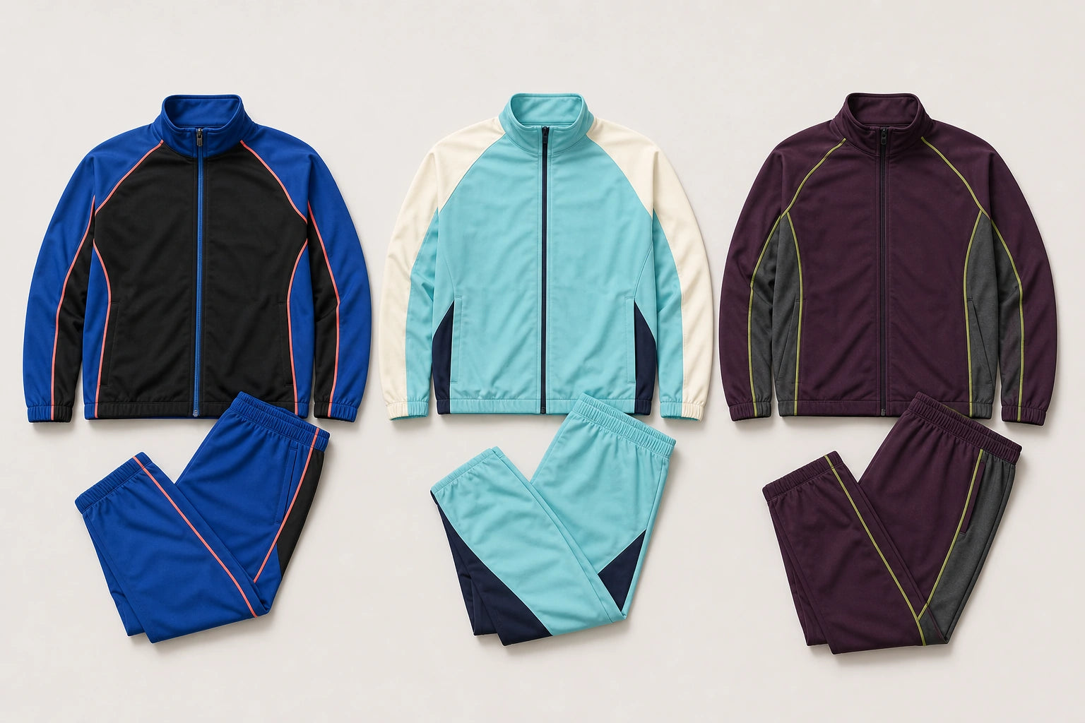 Unbranded custom team tracksuits for swim teamwear manufacturing