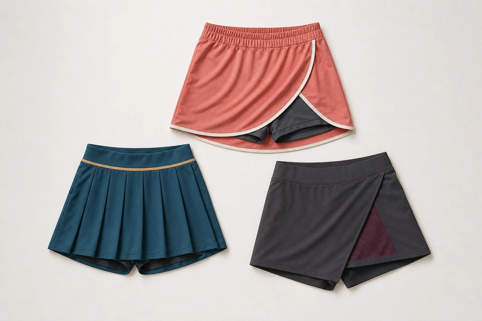 Unbranded custom skirts & skorts for table tennis uniform manufacturing