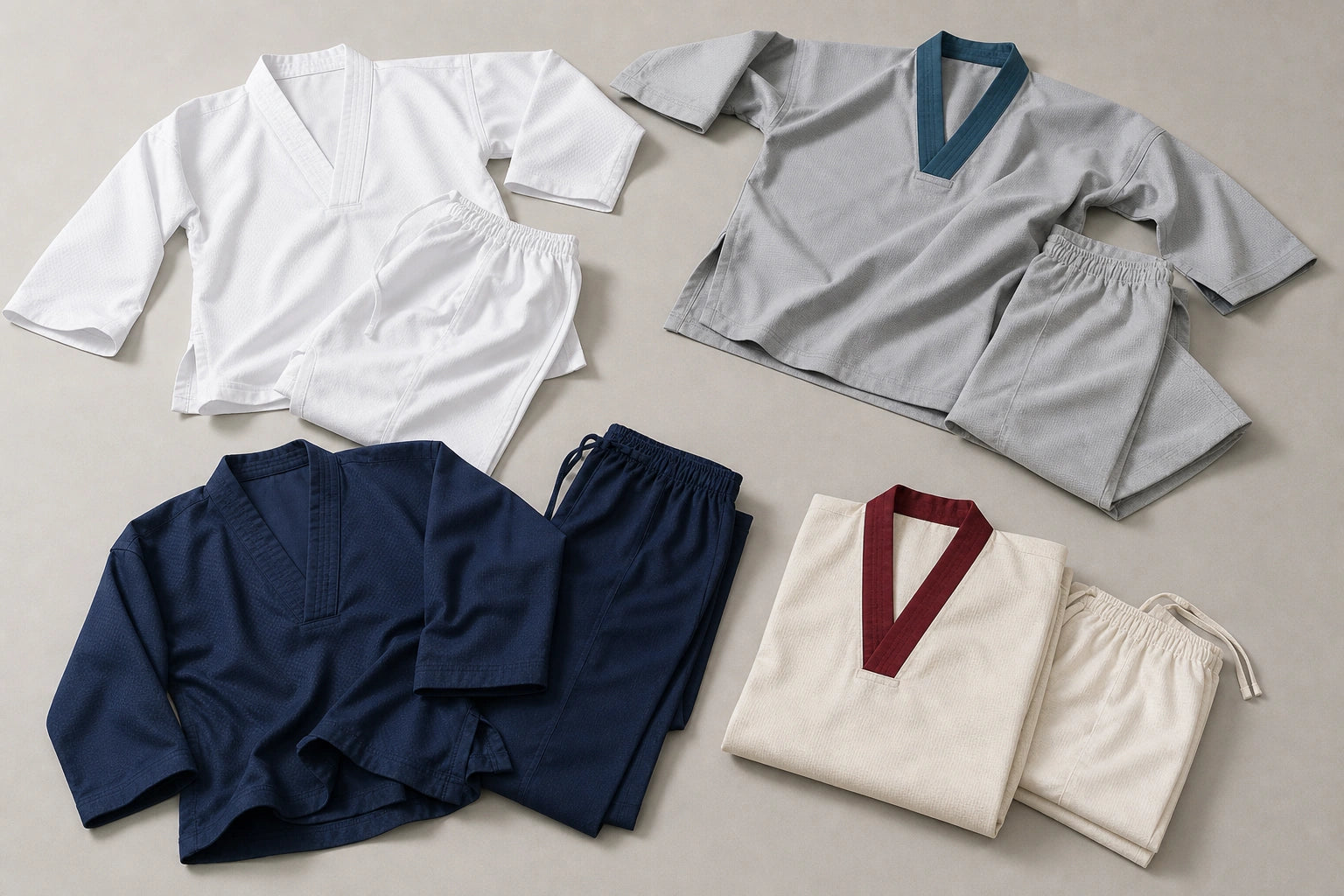 Unbranded custom v-neck doboks for taekwondo uniform manufacturing