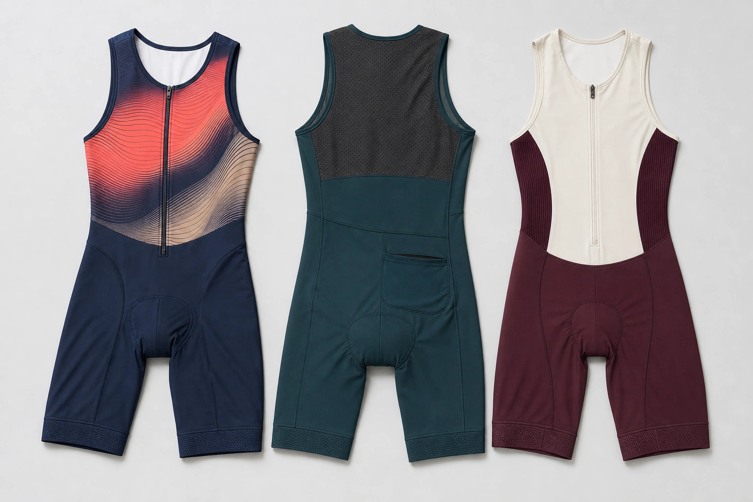 Unbranded custom one-piece tri suits for triathlon suit manufacturing