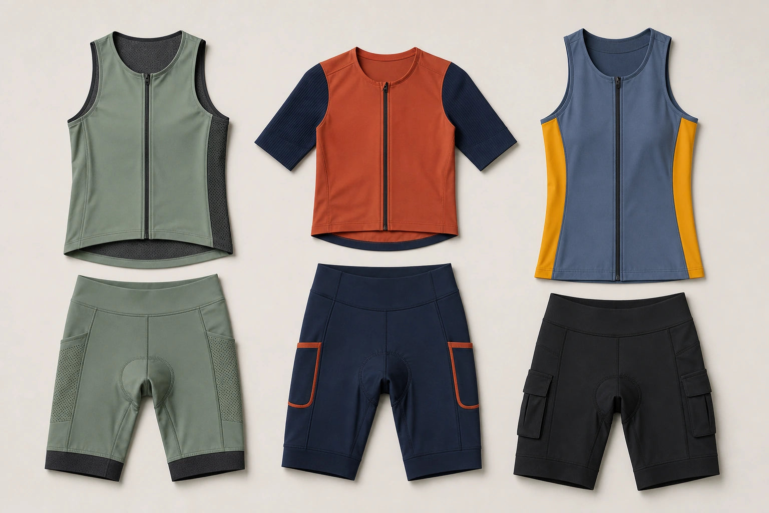 Unbranded custom two-piece tri kits for triathlon suit manufacturing