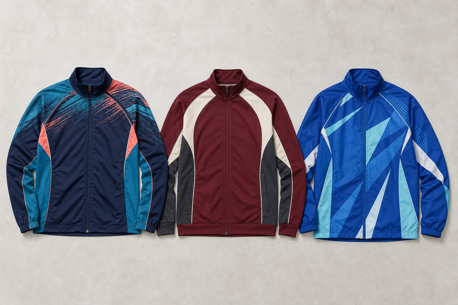 Unbranded custom warm-up jackets for volleyball uniform manufacturing