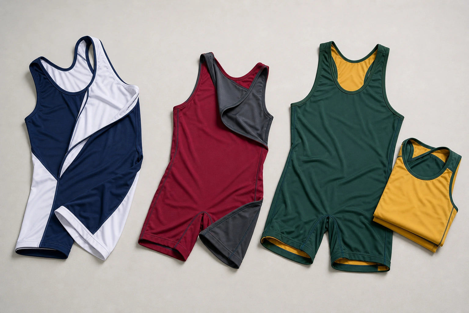 Unbranded custom reversible singlets for wrestling singlet manufacturing