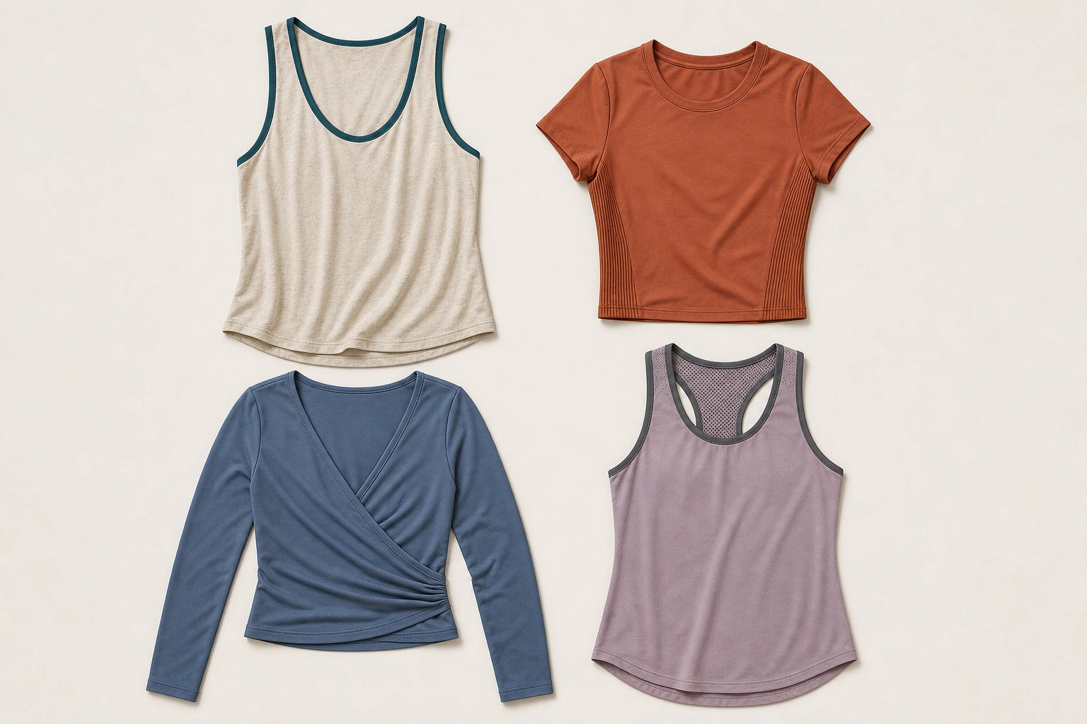 Unbranded custom yoga tops for yoga wear manufacturing