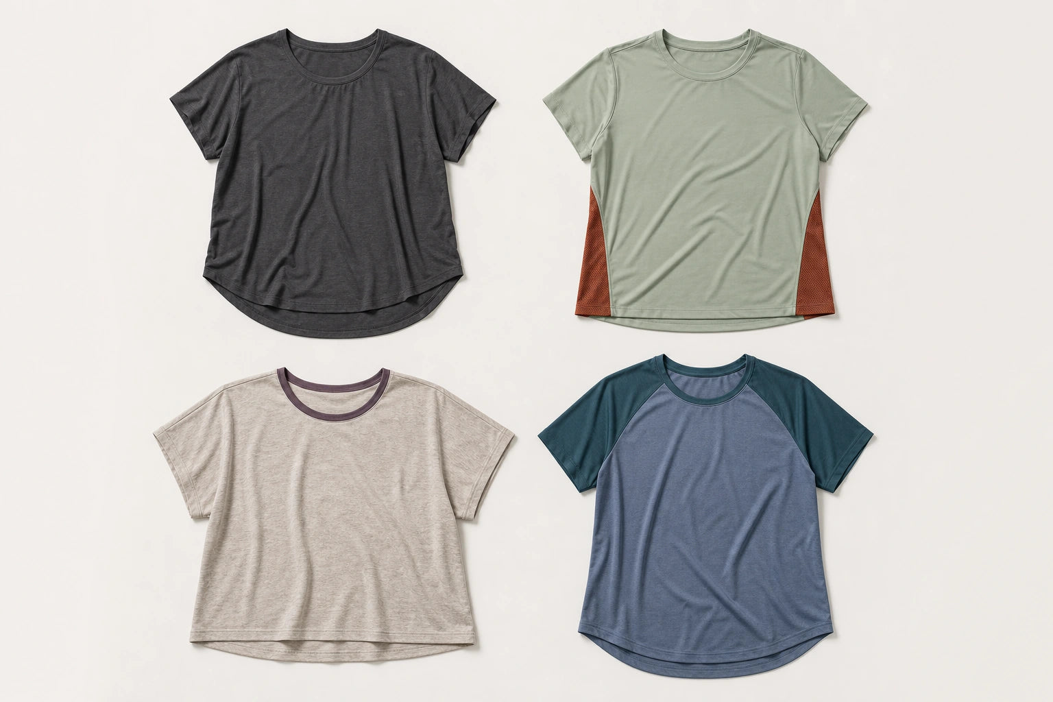 Unbranded custom studio t-shirts for yoga wear manufacturing